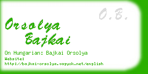 orsolya bajkai business card